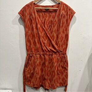 Toad & Co shorts romper ikat print organic cotton boho beach travel large